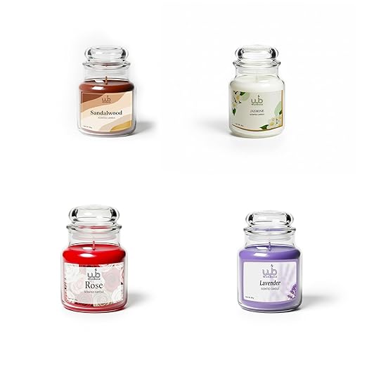 Samy Candle Cove Soy Wax Scented Candle Set in Cookie Jars | 2-Pack | 85g Each | 24-Hour Burn | Smokeless & Handcrafted | Ideal Gift Set (Set of 4)