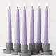Samy Candle Cove 10″ Soy Wax Taper Candles – Pack of 6 | Dripless, Smokeless, Long Burn | Elegant for Dinner, Wedding & Home Décor (Lavender)