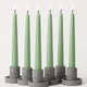 Samy Candle Cove 10″ Soy Wax Taper Candles – Pack of 6 | Dripless, Smokeless, Long Burn | Elegant for Dinner, Wedding & Home Décor (Mint)