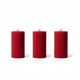 Samy Candle Cove Soy Wax Ribbed Pillar Candle Set of 3 – 2x3 Scented Candles for Home Decor, Spa, Diwali, Wedding, Valentine & X-Mass (Rose)