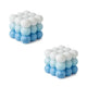 Samy Candle Cove Ombre Bubble Candle – Hand-Poured Scented Soy Wax Pastel Cube for Aesthetic Room Decor & Gifting (Set of 2) (Aqua)