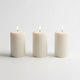 Samy Candle Cove Soy Wax Ribbed Pillar Candle Set of 3 – 2x3 Scented Candles for Home Decor, Spa, Diwali, Wedding, Valentine & X-Mass (Vanilla)