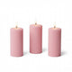 Samy Candle Cove Soy Wax Ribbed Pillar Candle Set of 3 – 2x3 Scented Candles for Home Decor, Spa, Diwali, Wedding, Valentine & X-Mass (Lily)
