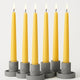 Samy Candle Cove 10″ Soy Wax Taper Candles – Pack of 6 | Dripless, Smokeless, Long Burn | Elegant for Dinner, Wedding & Home Décor (Lemon)
