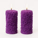 Samy Candle Cove Lavender Pillar Scented Candles – Set of 2 Red Decorative Wax Candles for Home Décor & Gifting | Long-Lasting Floral Aroma | Romantic Ambience for Living Room & Bedroom (Lavender)