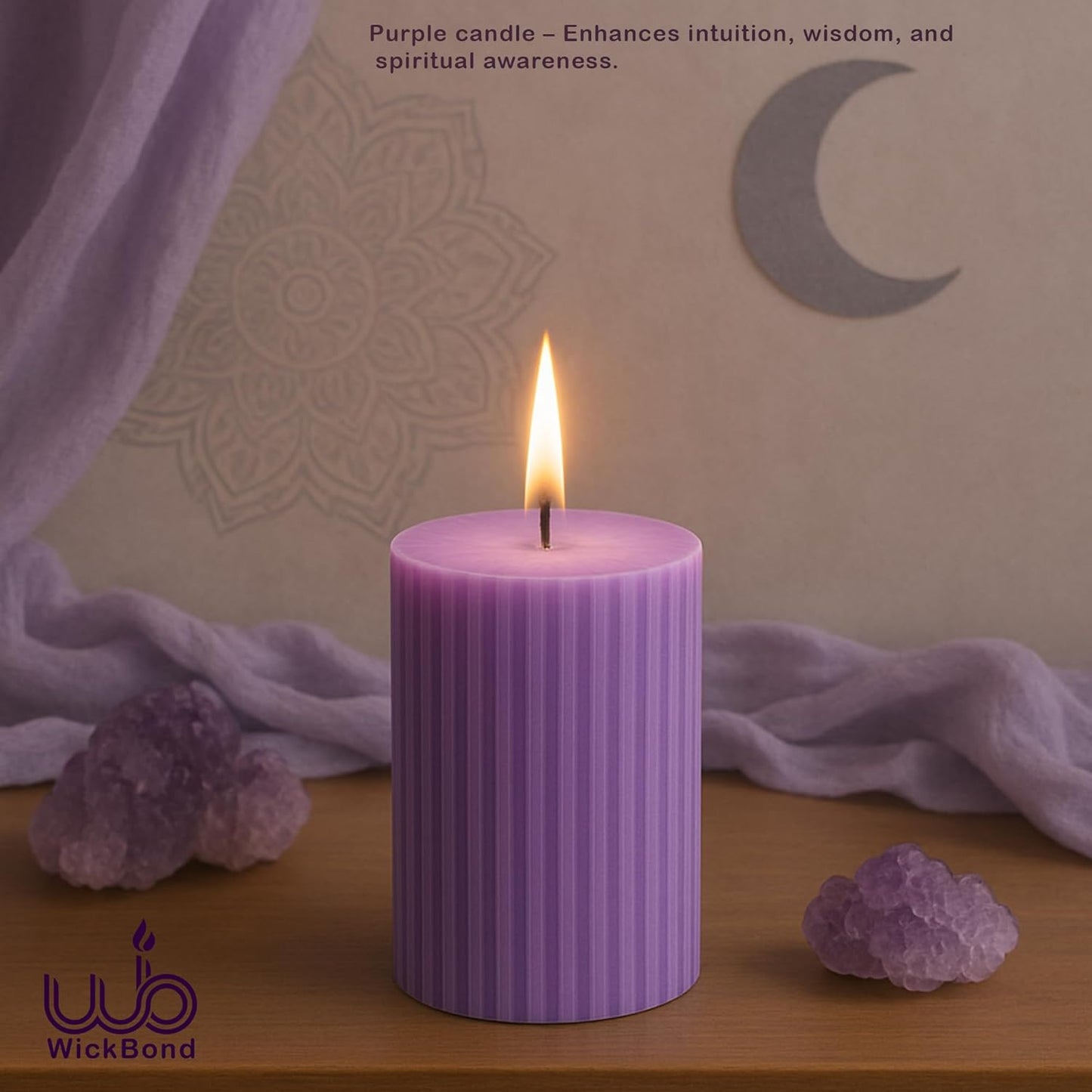 Samy Candle Cove Spiritual Votive Candle Set – Purple Candles for Healing, Cleansing, Meditation, Yoga, Reiki & Home Decor – 12-Hour Clean Burn, Natural Wax, Toxin-Free (Inner Wisdom)