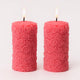 Samy Candle Cove Rose Pillar Scented Candles – Set of 2 Red Decorative Wax Candles for Home Décor & Gifting | Long-Lasting Floral Aroma | Romantic Ambience for Living Room & Bedroom (Lily)