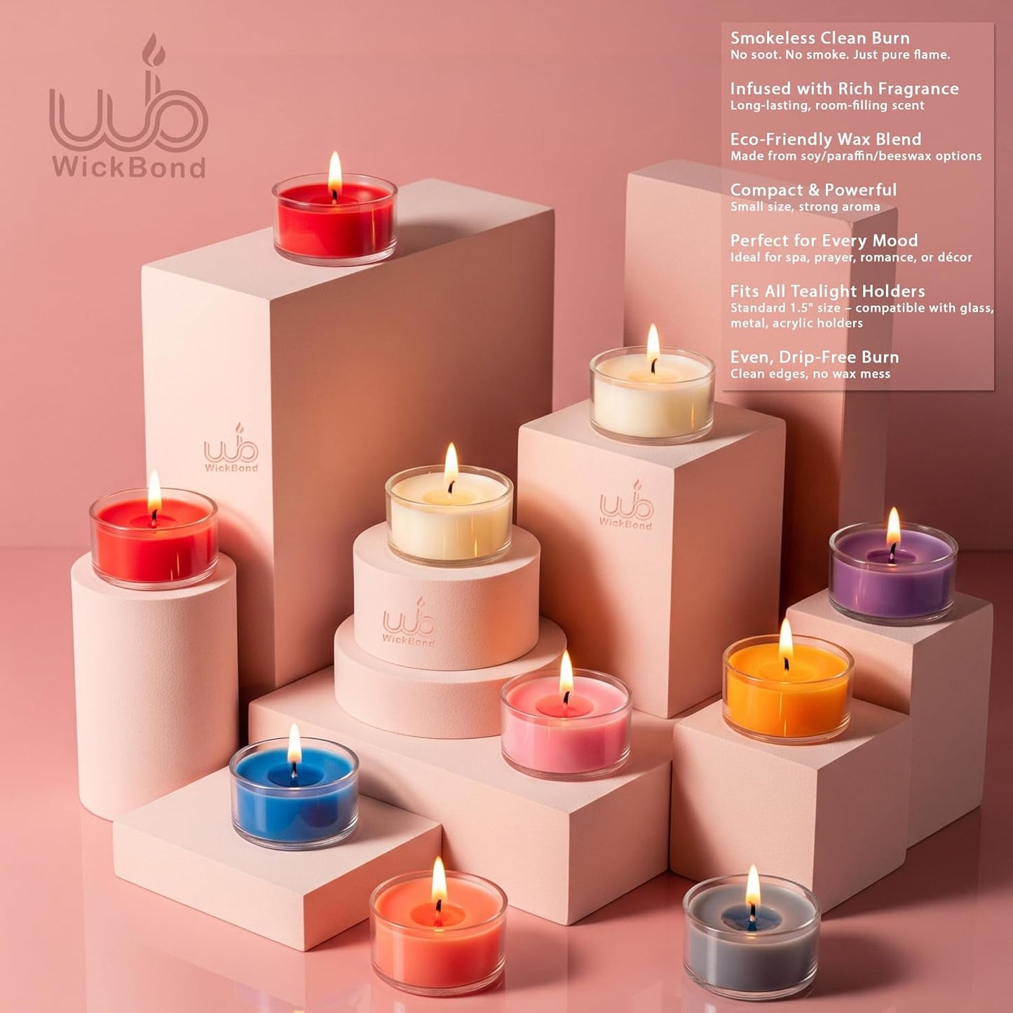 Samy Candle Cove Set of 12 Scented Soy Wax Tealight Candles – Smokeless, Drip-Free, 4-Hour Burn Time – Ideal for Home Décor, Pooja, Spa & Gifting (Orange)