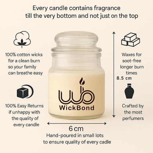 Samy Candle Cove Soy Wax Scented Candle Set in Cookie Jars | 2-Pack | 85g Each | 24-Hour Burn | Smokeless & Handcrafted | Ideal Gift Set (Jasmine)