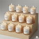 Samy Candle Cove Votive Candle Set of 12 – Glass Filled Candles with Natural Wax & Lead-Free Wicks | 10-Hour Burn Time | Clean Burning, Non-Toxic | Ideal for Home Décor, Events & Gifting (Unscented))