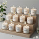 Samy Candle Cove Votive Candle Set of 12 – Glass Filled Candles with Natural Wax & Lead-Free Wicks | 10-Hour Burn Time | Clean Burning, Non-Toxic | Ideal for Home Décor, Events & Gifting (Jasmine))