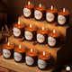 Samy Candle Cove Votive Candle Set of 12 – Glass Filled Candles with Natural Wax & Lead-Free Wicks | 10-Hour Burn Time | Clean Burning, Non-Toxic | Ideal for Home Décor, Events & Gifting (Sandalwood))