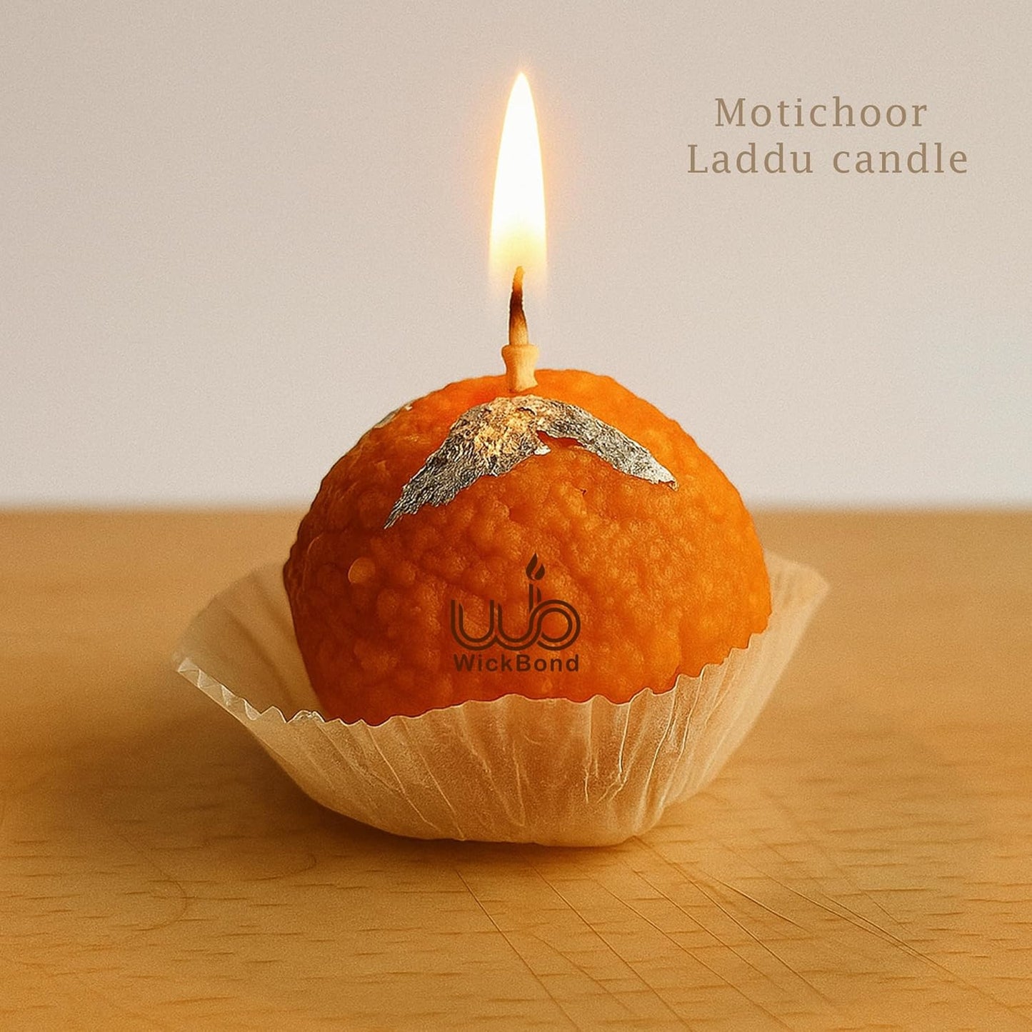 Samy Candle Cove Motichoor Ladoo Scented Candle | Handcrafted Soy Wax Sweet Aroma Candle for Diwali, Pooja, Gifting & Home Décor | Realistic Mithai Look | Set of 12