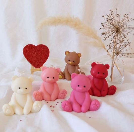 Teddy Bear Scented Candle, Set of 2