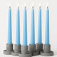 Samy Candle Cove 10″ Soy Wax Taper Candles – Pack of 6 | Dripless, Smokeless, Long Burn | Elegant for Dinner, Wedding & Home Décor (Aqua)