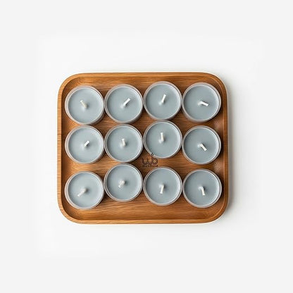 Samy Candle Cove Set of 12 Scented Soy Wax Tealight Candles – Smokeless, Drip-Free, 4-Hour Burn Time – Ideal for Home Décor, Pooja, Spa & Gifting (Vanilla)
